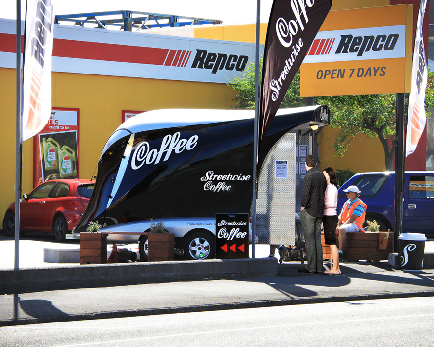 The Streetwise Coffee Cart in New Plymouth New Zealand